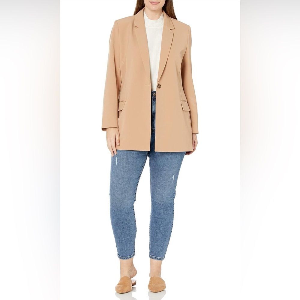 The Drop Women's Blake Long Blazer in Praline